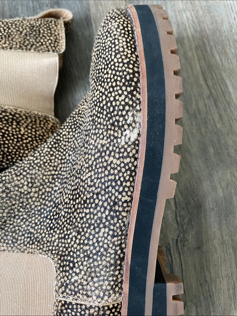 Madewell Ivy Chelsea Speckled Brown Boots/ genuine calf hair size 8 NWOT / NWOB - Picture 9 of 10